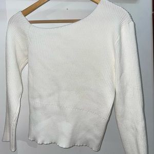 Asymmetrical Neck ribbed